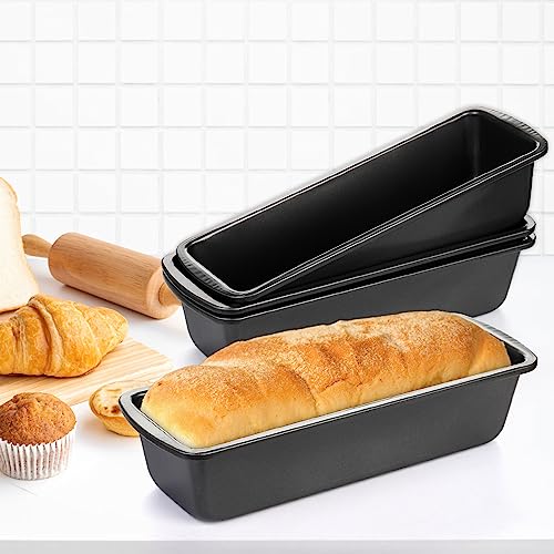 Coloch CO-LONGLOAFPAN-4P10IN-GREY 4 Pack Metal Long Bread Loaf Pan, 10.8 X 3.7 Inch Carbon Steel Non-Stick Toast Pan Tins Bakeware Bread Baking Pan thumb #6