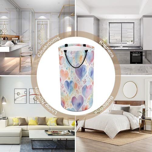 Grand panier de rangement pour jouets et linge pliable avec poignées