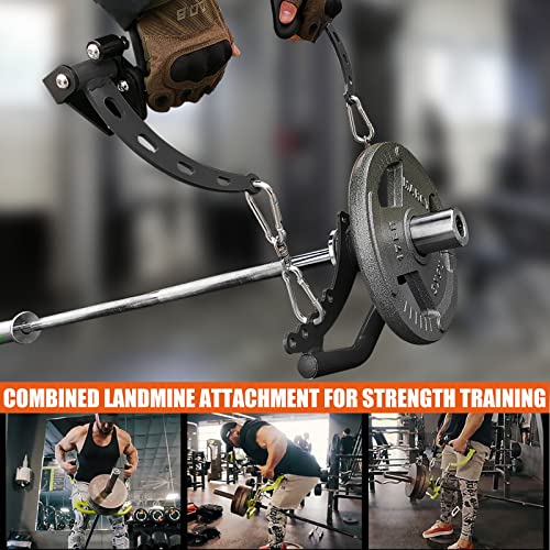 Image of Adjustable Lat Pull down Bar, Cable Machine Attachments for Gym, Home Gym Fitness T-bar Row Pulldown Attachments, Lat Pull Down Machine Wide Grip Neutral Grip Handle