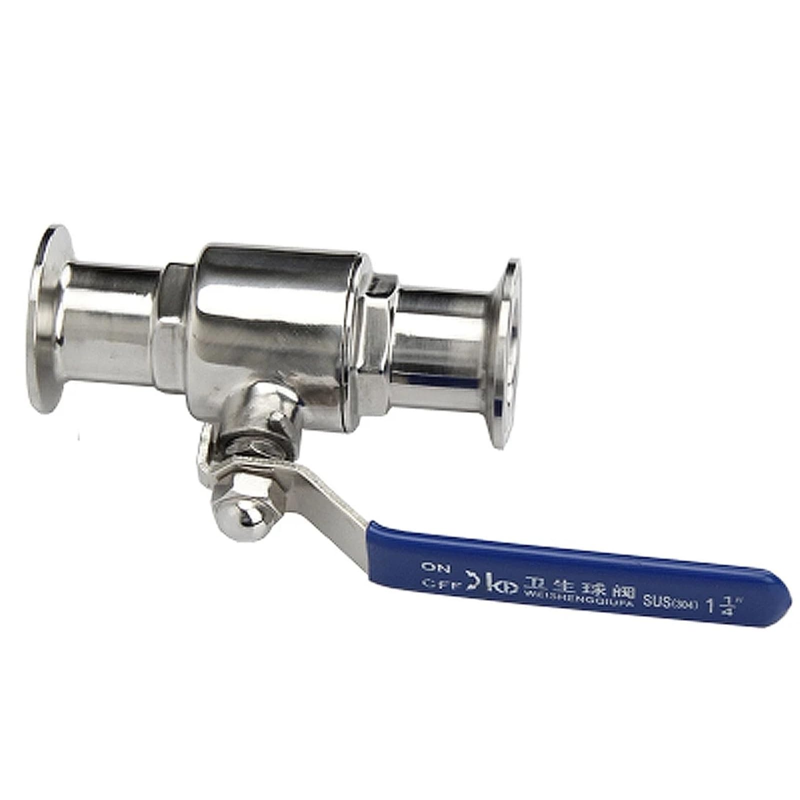 Vanne à boisseau sphérique tri-clamp 76 mm acier inoxydable 304 sanitaire pour tube inox