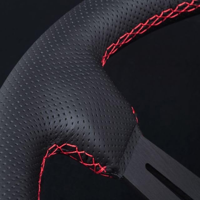 DND　パンチングレザー　レッドステッチ　ステアリング　赤　USDM 楽天市場】DND Performance Interior Race レザー レッドステッチ セミ
