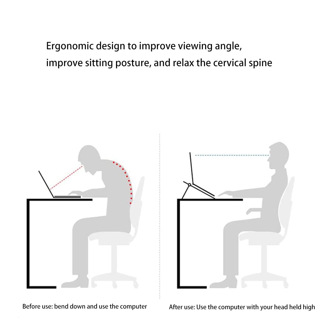 Supporto Per Laptop Regolabile ZMREN - Per PC 11-17.3 Pollici, Design Ergonomico, Raffreddamento Integrato - Foto 7