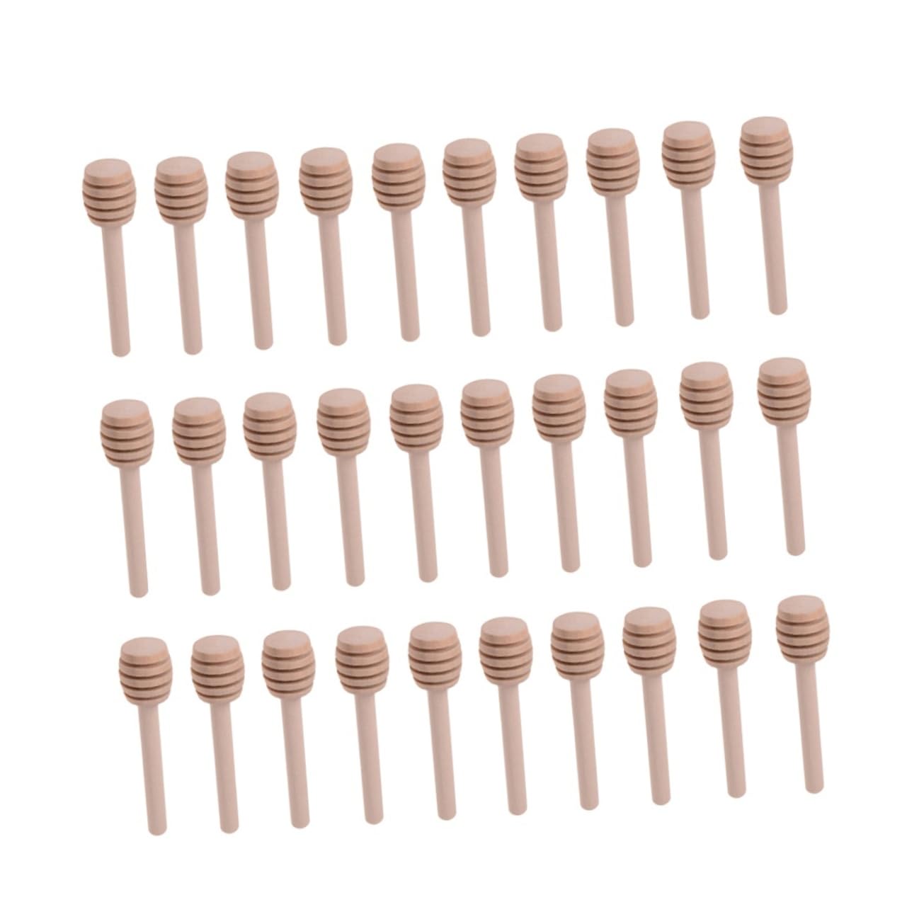 Healifty 30Pcs Wooden Honey Dippers Honey Stirrer Syrup Stirrer for Easy Extraction From Jars for Honey Syrup and Other Viscous Substances