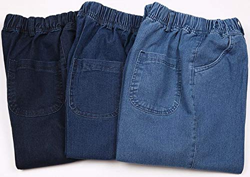 Youhan Women's Casual Pull On Elastic Waist Jeans (Small, Light Blue)3