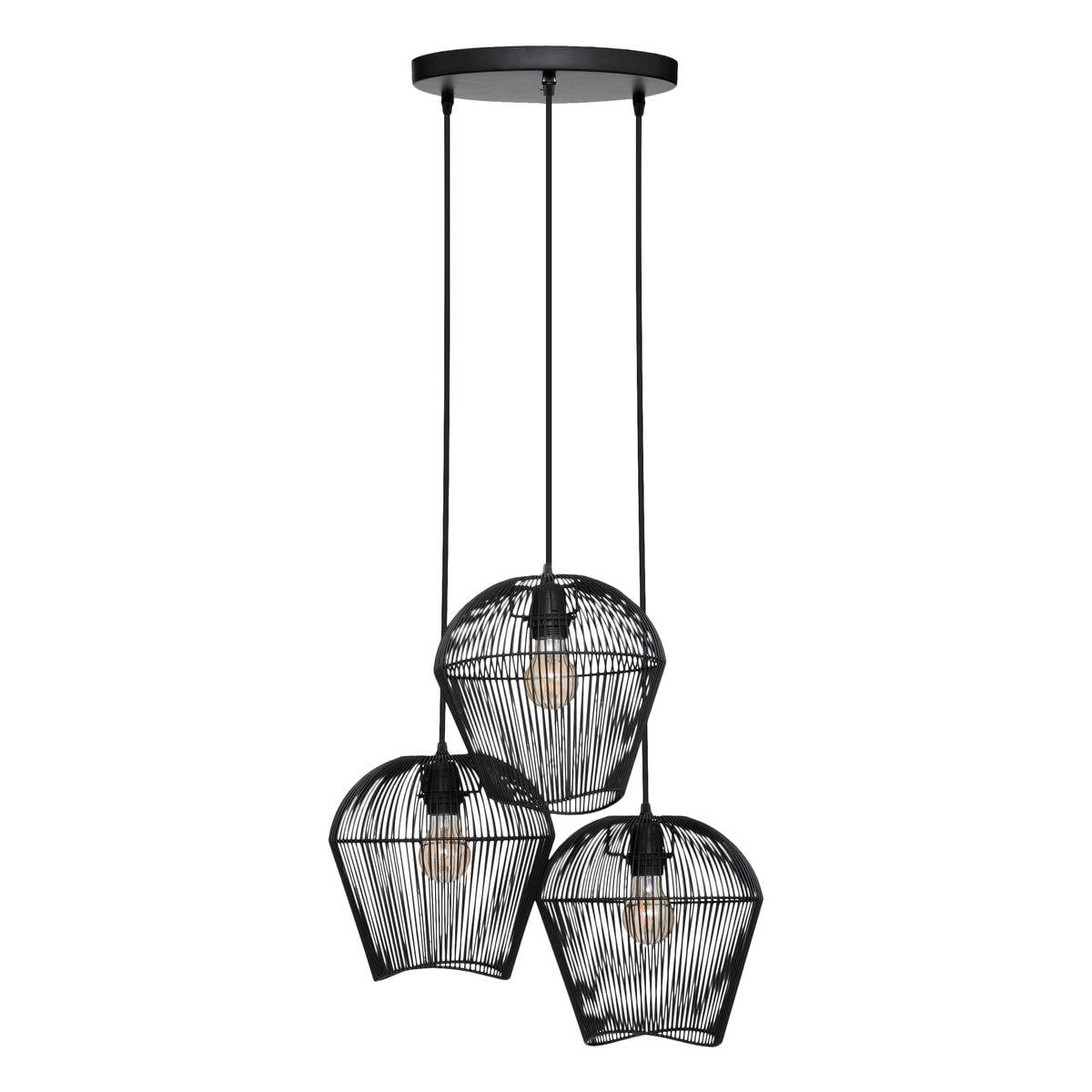 Atmosphera - Suspension Jena - métal - noir - D26 cm