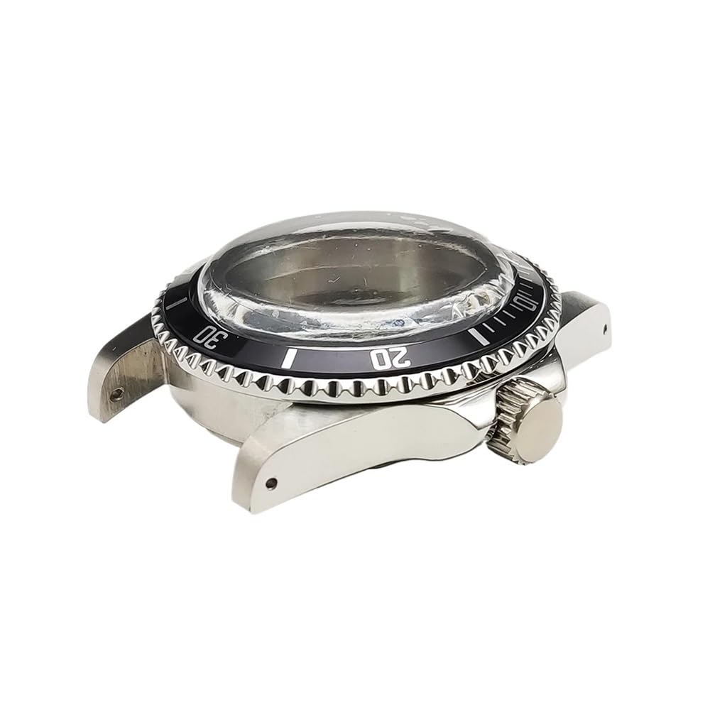 Automatisches mechanisches Herrenuhrgehäuse, 39 mm, wasserdicht, Vintage-Blasenspiegel, Edelstahlgehäuse, passend for NH35/36/38/4R-Uhrwerk