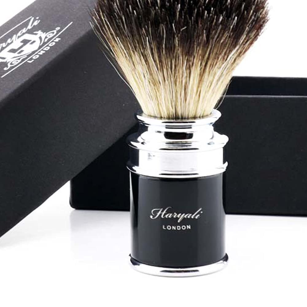 Pure Black Badger Hair Sophist Men's Shaving Brush. Perfect for Everyday Use. Comes in A Designer Box.