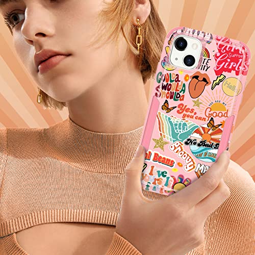 Plakill for iPhone 14/13 Case, Cute Art Cover for Women - image 6