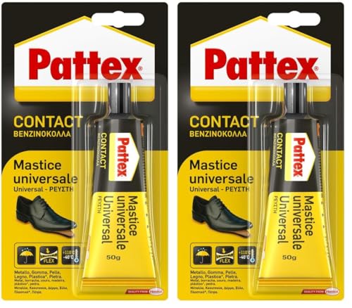 Pattex Cola de contacto universal instantánea multiusos, a prueba de agua, 50 gr (Paquete de 2)
