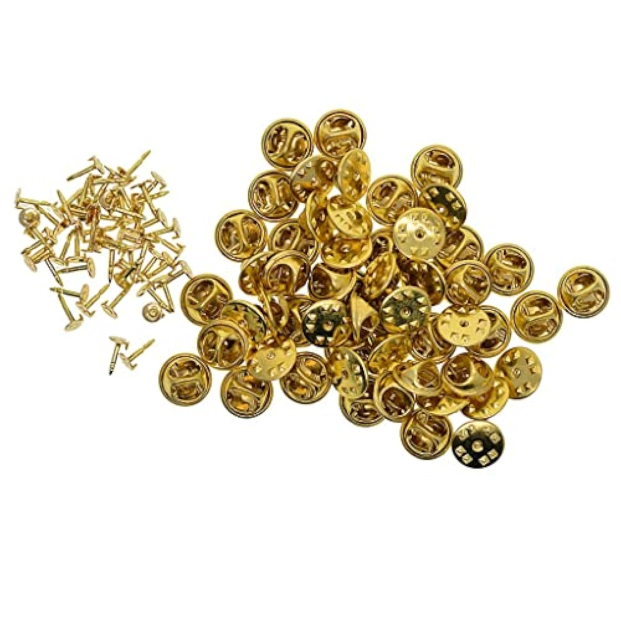 Metal Tie Back Lapel Pins, 4x50 Sets