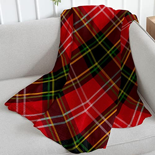 Throw Blanket, Bed Blanket, Comfort, Soft, Fluffy, For Boys Girls, Christmas Red Green Tartan Plaid #TOP4