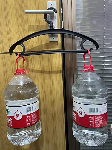 Trrcylp 10 Stück robuste Kunststoff-Kleiderbügel 11,3 kg Kapazität Drehhaken breite Schulter rutschfest dick Kleiderbügel (Schwarz)