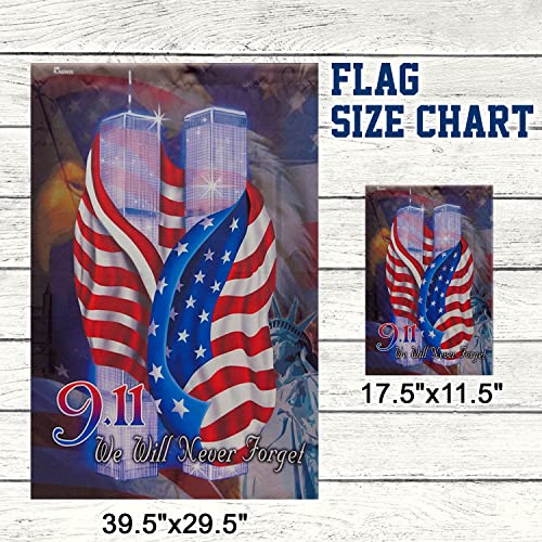 911 Flag, Never Forget Flag - Patriot Decor On September 11 - Prayer Flags, Patriotic Flags Usa Flag Twin Towers For Outdoor - Memorial Firefighter Flags On Patriot Day - Double-Sided 30X40 Inch Flag #TOP6
