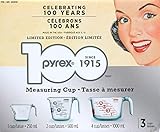 Pyrex 3 Measuring Cups 1,2,4 Cups Limited Edition 996093