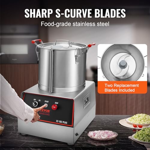VEVOR-Food-Processor-Vegetable-Chopper-16-Quart-1400W-Food-Grade-Stainless-Steel-Food-Processor-Chopper-with-2-Extra-S-Curve-Blades-Multifunctional-for-Chopping-Vegetables-Meat-Grains-Nuts