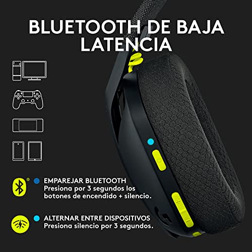 Image of Logitech G435 Lightspeed & Bluetooth Wireless Gaming Headset-Lightweight Over-Ear Headphones, Built-in mics, 18h Battery, Dolby Atmos, PC, PS4, PS5, Nintendo Switch /Switch 2, Mobile-Black (Pack of 4)