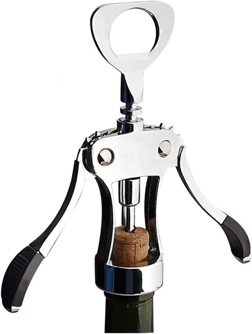 Pictetw New Upgrade Wing Corkscrew Wine Bottle Opener,Premium Sturdy Zinc Alloy Wine Cork and Beer Cap Remover,Multifunctional Bottles Opener for Kitchen Restaurant Bars, Professionals or Home
