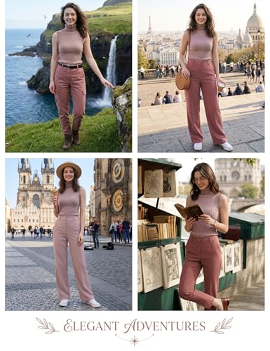 Image of v28 Women Sleeveless High Neck Turtleneck Stretchable Knit Sweater Top