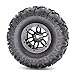 UGUTER 1/10 rc Tires 1/10 Voiture télécommande Biggy Buggy Véhicule Hors Route Pneu Gonflable de 2,2 Pouces Roues en Acier Inoxydable pour pièces de Voiture RC rc Wheels (Couleur : Black)