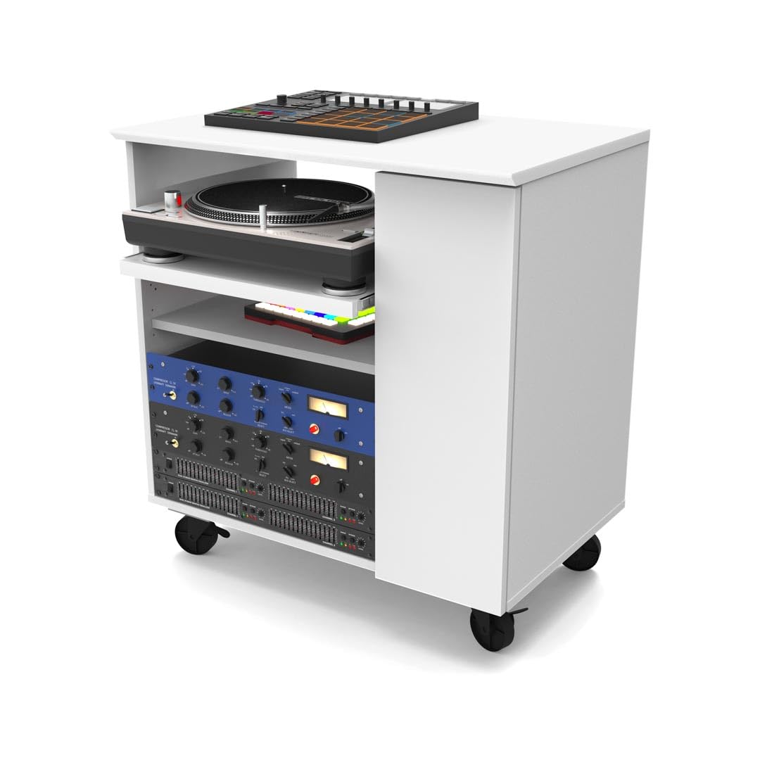 Glorious Modular Side Rack White - Estensione rack da studio per le serie Sound Desk e Workbench