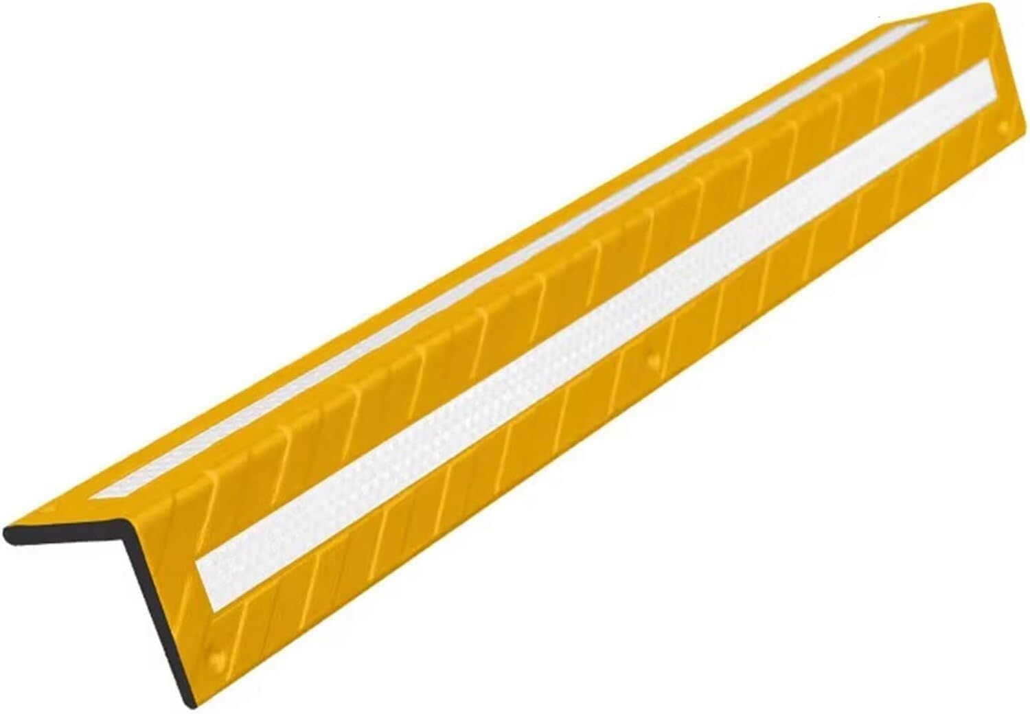 TIST Car Park Wall Corner Guards, L-Shaped Garage Rubber Bollards, Reflective Yellow Stripes Corner Guards Thick(Yellow,1pcs-0.9cm)