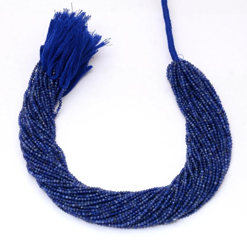 Perles de sodalite AAA+ 3mm micro-facettes : éliminez les défauts de calibrage - 3