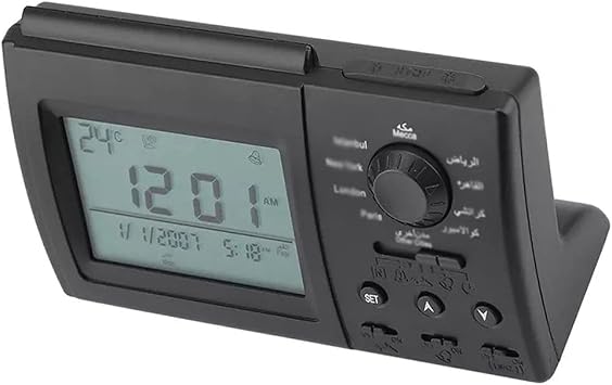 ABS Alarm Clock Automatic Islamic Azan Digital Alarm Clock Prayer Adhan Qibla Alarm Wall Desk Table Clock Home Decoration