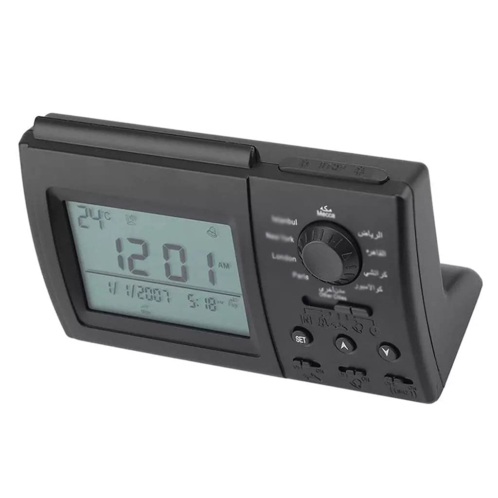 Réveil Automatique Islamique Azan en ABS, numérique, prière Adhan Qibla, Horloge Murale de Table de Bureau, décoration de la Maison