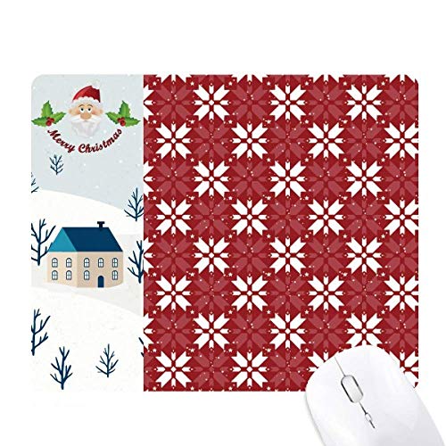 Cadeau de noël maison tapis de souris avec une décoration de noël rouge et blanc festive