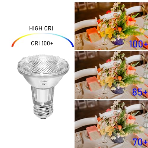 Par20 Bulb 6 Pack 75 Watt E26 Medium Base Halogen Flood Light Bulbs,Par20 Warm White 3000K,Dimmable Bulbs for Track and Recessed Lighting,Range Hood Lights,Ceiling Fan,Table Light,75W E26 6Pack by SHMRAITO - Image 7