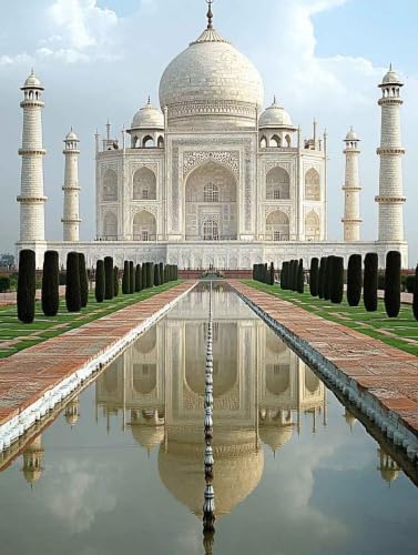 Peinture Diamant Taj Mahal grand format pour une décoration maison élégante et relaxante