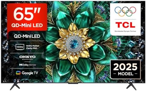 TCL 65Q6C-UK QD-Mini LED TV, 4K HDR Premium 1000nits, Smart TV Po...