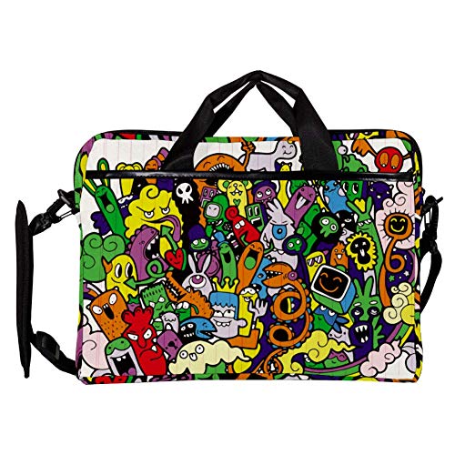 Maletín bandolera para portátil de 14 pulgadas: protege tu PC con diseño Graffiti 3