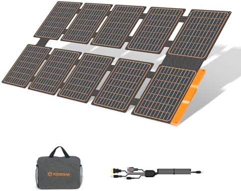 FlexSolar 100W Portable Solar Panel - 24% High Efficiency, IP67 W...