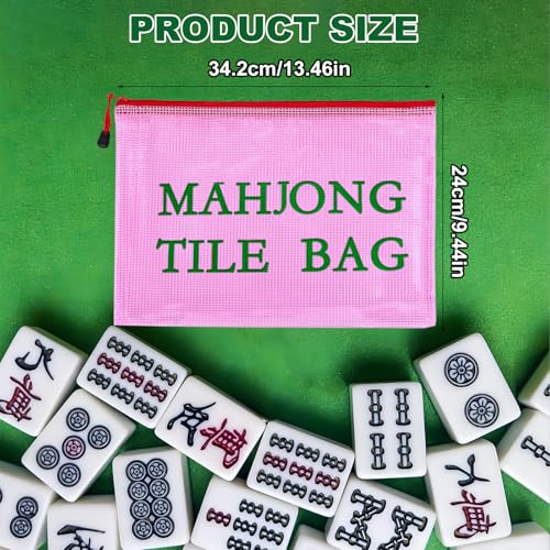 Bolsas rosas para fichas de Mahjong, pack x2 miniatura 2