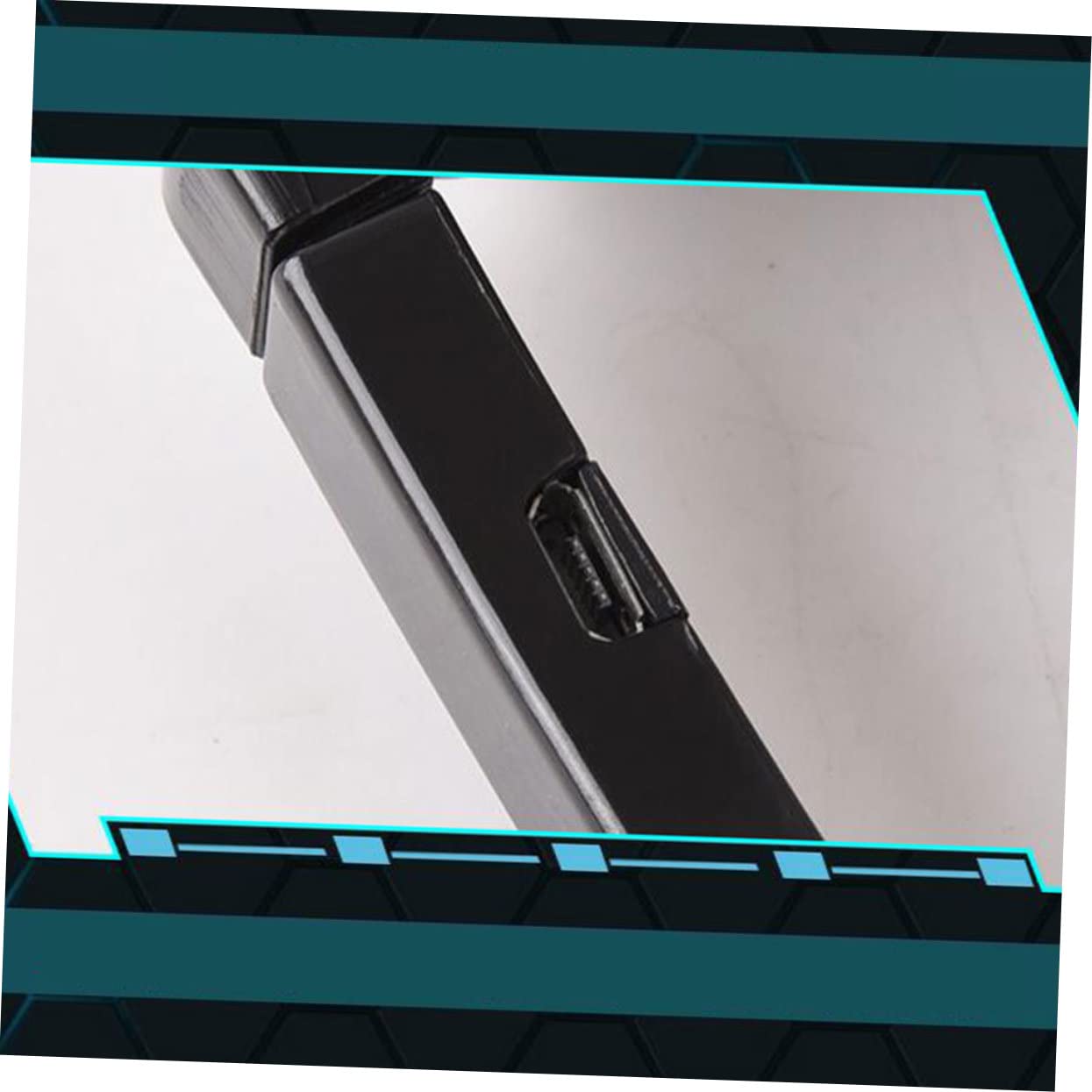 Healvian Gafas Luminosas LED USB de Plástico Negras para Fiesta
