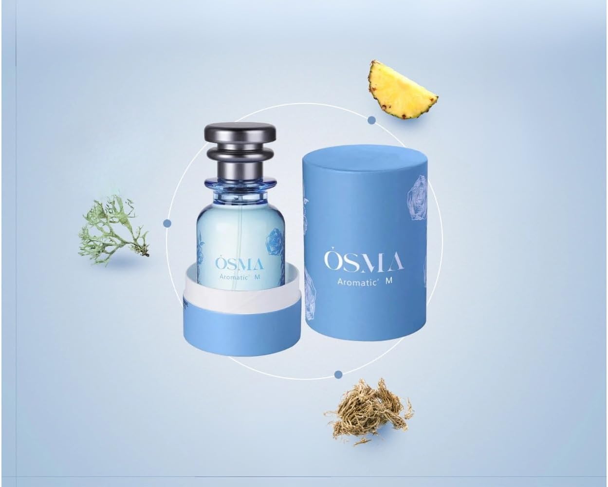 Oud Perfume Aromatic M Unisex Fragrance with Pineapple, Oakmoss and Osma Notes, Aromatic Collection