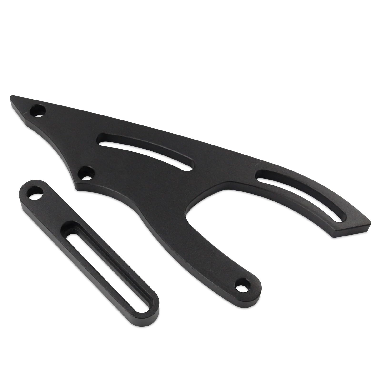 6061 Set Staffa sterzo Lavorato anodizzato Argento Supporto sterzo per Auto SBF 289 302 351W Pompa Saginaw Serie P Staffa Montaggio Pompa Saginaw Serie P Alluminio