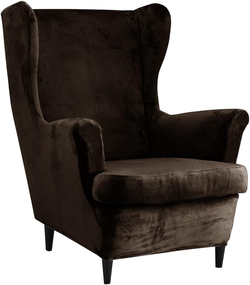 Wing Chair slipcovers for armchairs wingback Chair Covers Velvet Wing Chair Covers 2 Piece wingback Armchair Covers