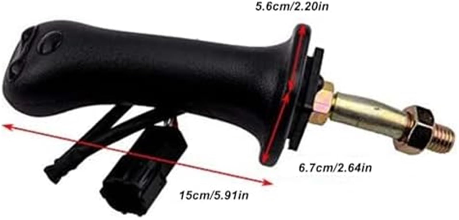 3 przyciski, zespół dźwigni joysticka koparki, 2 szt. L + R, dźwignie joysticka koparki z osłoną przeciwpyłową, 6-stykowa aluminiowa dźwignia joysticka koparki, do Doosan DH DX150 215 225 300