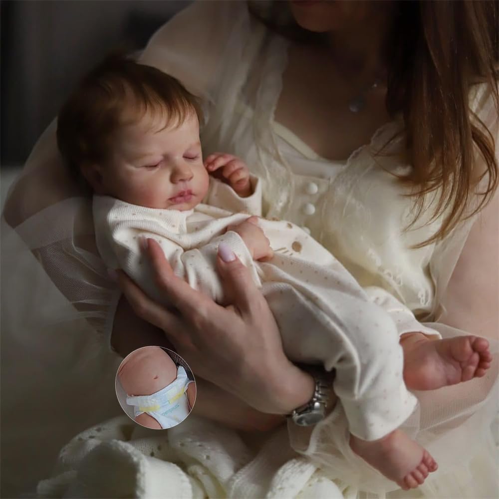 Anano Realistic Reborn Baby Doll Full Body Silicone - 20 Inch Real Life Baby Dolls Silicone Full Body, Anatomically Correct Real Silicona Reborn Babys Girls, Waterproof Babys Dolls