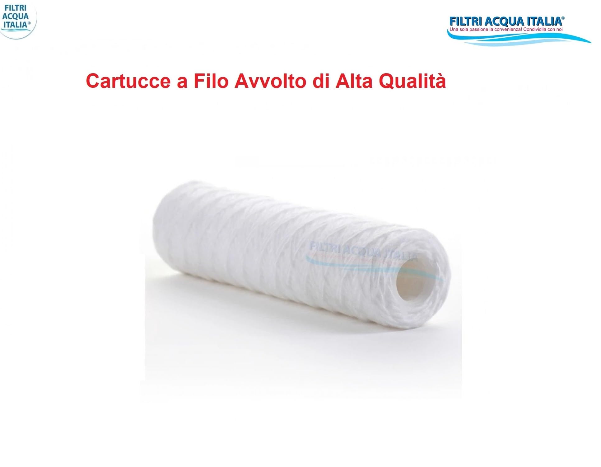 N.10 CARTUCCE FILTRANTI FILO AVVOLTO 10" 50 micron