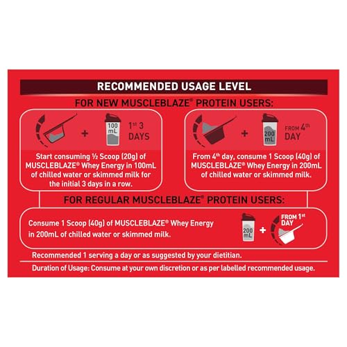 Image of MuscleBlaze Whey Energy (Mango Cream, 1kg / 2.2lbs) | 24g Protein, 100% Whey Protein Blend, Added Digestive Enzymes