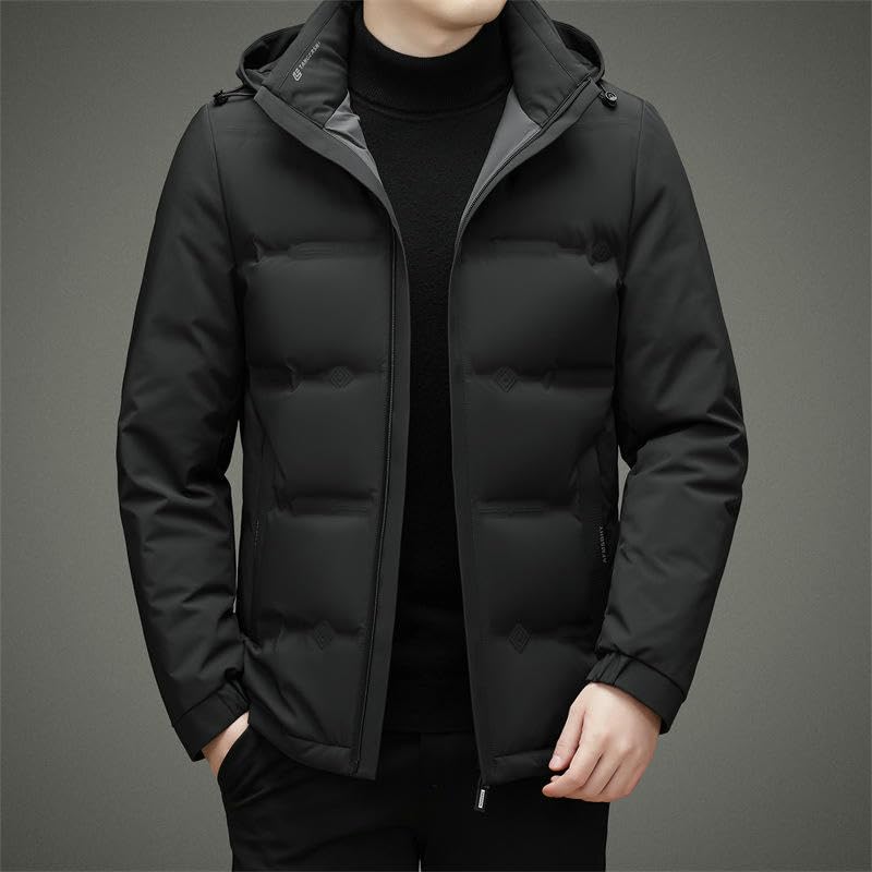 Doudoune courte à capuche chaude style décontracté pour les sorties - 3