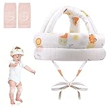 cap jeune enfant 【Utilisation polyvalente】L'ensemble comprend un casque et une paire de genouillères pour bébé. Adapté aux bébés et aux jeunes enfants de 6 mois à 3 ans, il offre une protection optimale aux bébés actifs qui apprennent à marcher, à ramper, à se tenir debout et à jouer. Ce casque est idéal pour les activités intérieures et extérieures et assure une protection fiable à votre bébé