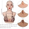 ZWSM Masque Silicone Réaliste Homme à Femme avec Formes de Seins C-Cup – Faux Seins Masque de Visage Femme pour Crossdresser & Mascarade,Color 2,Without Make up #5