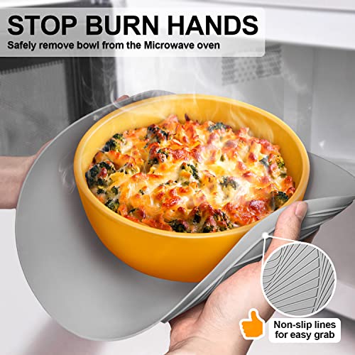 Image of Walfos 12-Inch Silicone Microwave Mat & Pot Holders, Non-Slip Heat Resistant for Oven, Hot Pot, Bowl