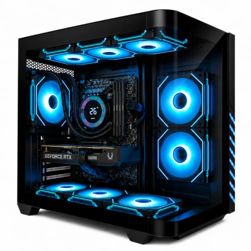 Image of Gaming PC Desktop Computer Liquid Cooled i7-12700KF up to 5.0 GHz 12-Cores, RTX 5060 8GB, 32GB DDR4 RAM, 1TB NVMe SSD, Wi-Fi 6 & Bluetooth 5.4, 9x ARGB, Win11 Pro, 650W PSU, High-Performance Tower