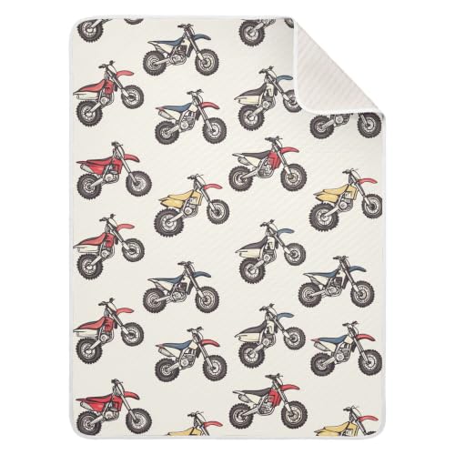 Image of Motocross Dirt Bike Vintage Baby Blankets