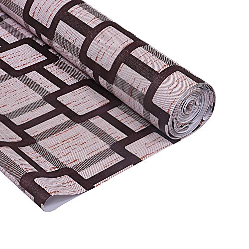 Image of Kuber Industries PVC Wardrobe Kitchen Drawer Shelf Mat 10 Mtr Roll (Brown) -CTKTC028886, Standard